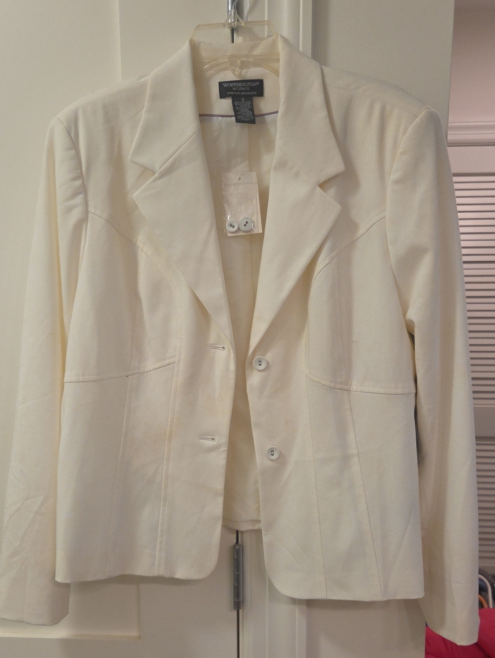 Worthington Off-White Women's Two-Button Blazer